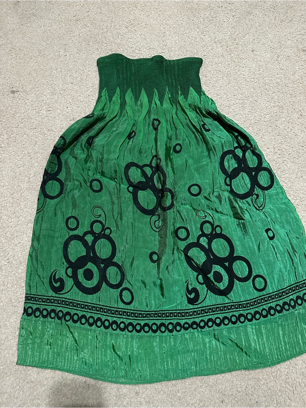 Vintage Convertible Green rayon dress/skirt